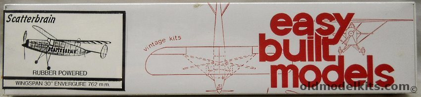 Easy Built Models Scatterbrain - 30 inch Wingspan for Free Flight - (Red Box Issue), FF-13 plastic model kit